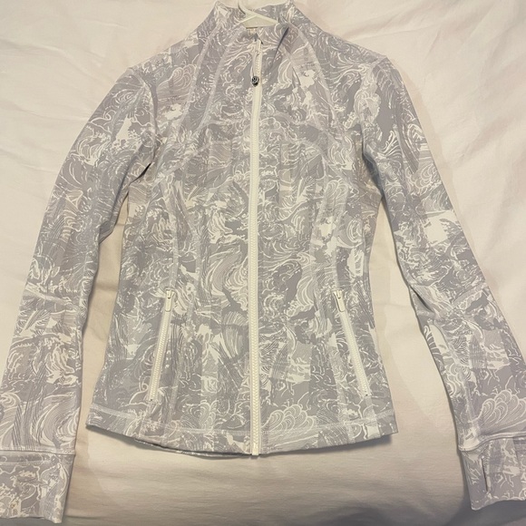 lululemon athletica Jackets & Blazers - Lululemon Luxtreme Jacket Grey and White Size 4